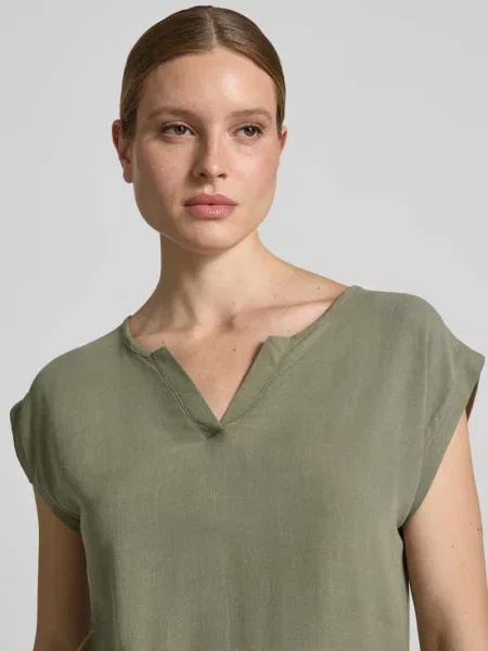 T-shirt o kroju regular fit z mieszanki model Connie' Zabaione