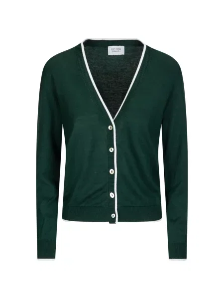 Cardigan Be You cu decolteu în V verde