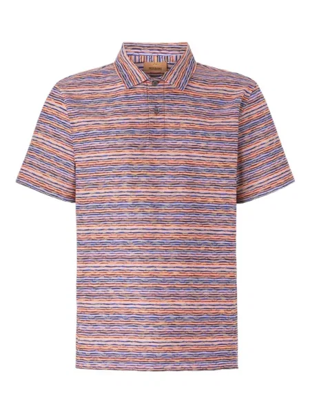 Polo Missoni cu dungi roz