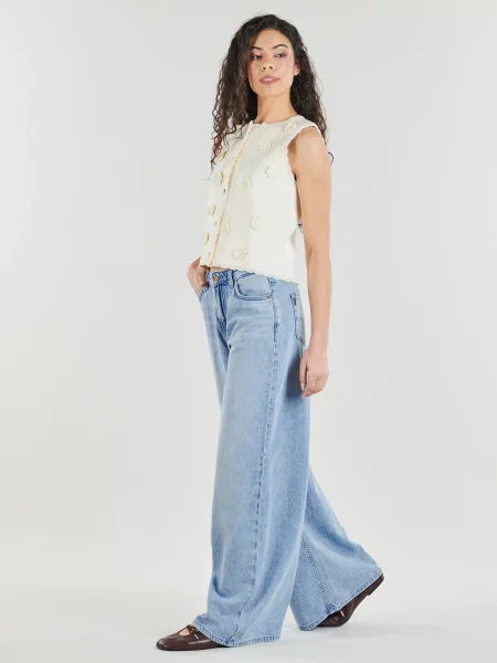 Blugi cu picior larg Pepe Jeans albastru