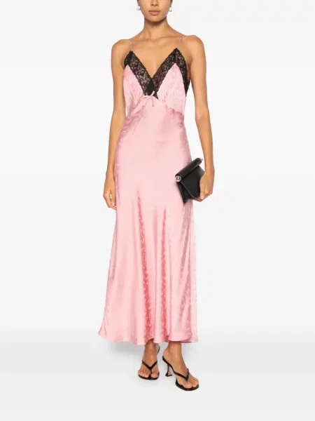 Rochie maxi Rixo din jacard roz