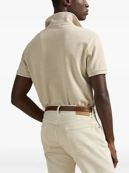 Bőr húzózsinór pólóing Polo Ralph Lauren barna