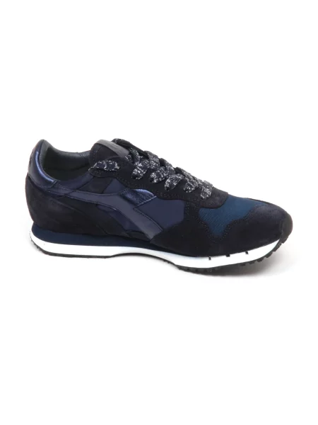 Satynowe sneakersy Diadora niebieskie