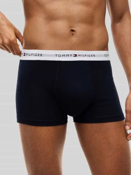Spodnie z paskiem z logo w zestaw 3 szt. Tommy Hilfiger pomarańczowe