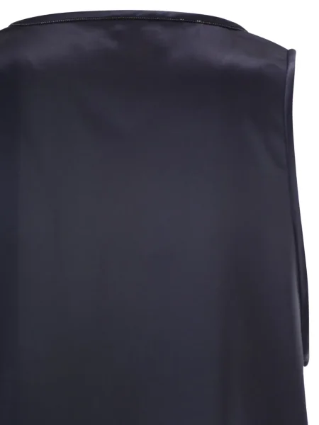 Bluză Brunello Cucinelli fără mâneci albastru