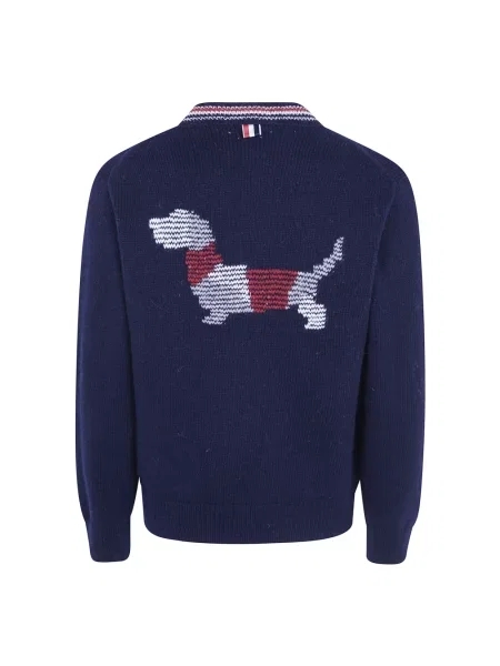 Kardigan Thom Browne wełniany niebieski