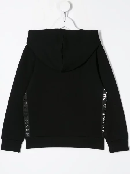 Bluza z kapturem dziecięca Balmain czarna