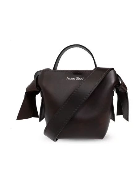 Torebka Acne Studios skórzana brązowa