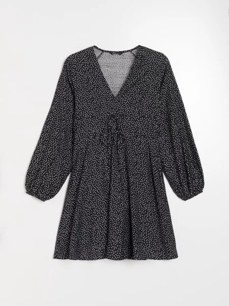 Міні-сукня в горошок різнобарвний