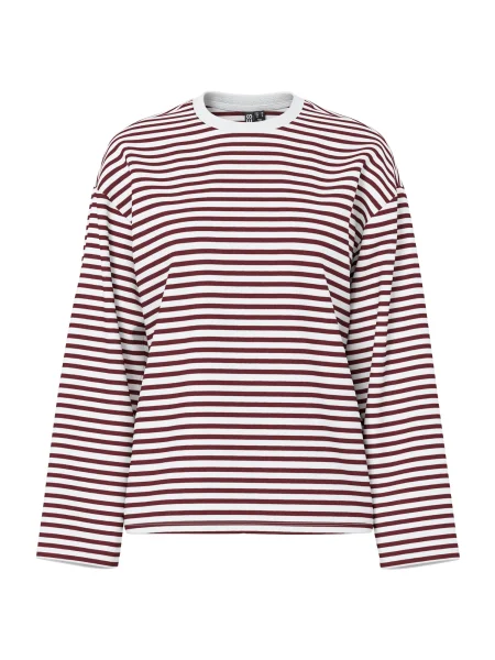 PIECES Tricou PCSADIE roșu carmin alb
