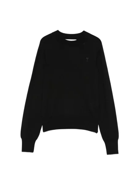 Sweter Ami Paris wełniany czarny