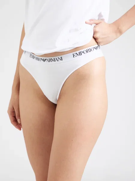 Emporio Armani Tanga negru alb