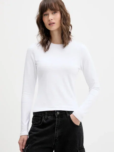 Блуза с дълги ръкави Abercrombie & Fitch бяло