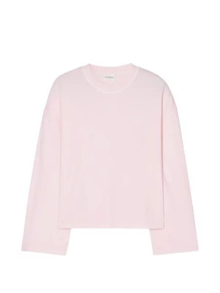 Tricou Closed cu decolteu rotund cu autograf roz