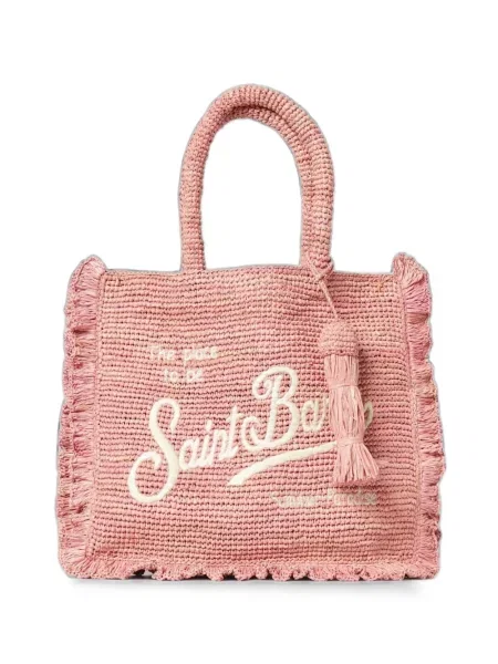 Geantă shopper Mc2 Saint Barth cu broderie roz