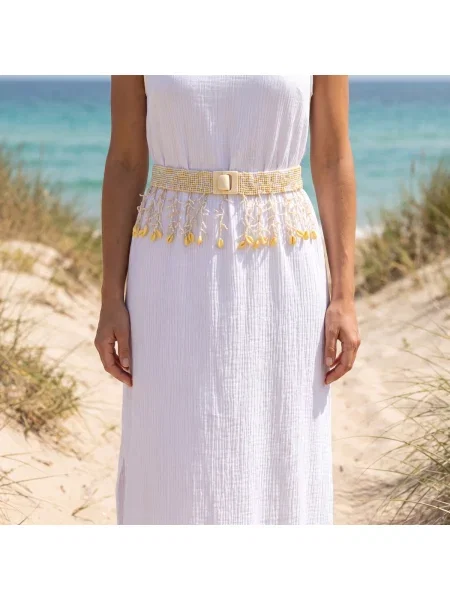 Boho opasaný opasok Isla Bonita By Sigris modrá