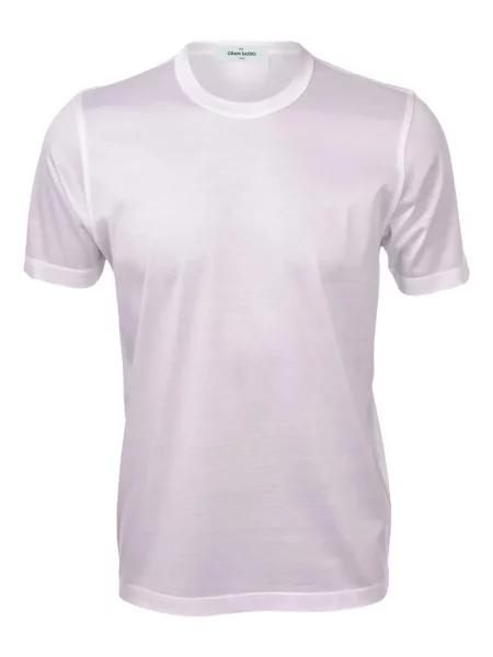 Tricou Gran Sasso cu decolteu rotund alb
