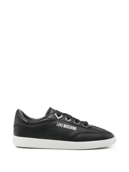 Sneakerși Love Moschino din piele negru