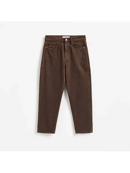 Reserved Mom jeans se zkrácenou nohavicí dark grey jeans šedé