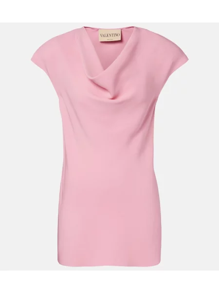 Top Valentino drapat roz