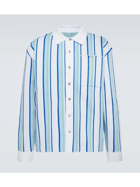 Polo Jacquemus cu dungi alb