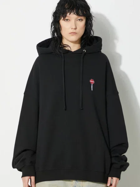 Fiorucci bluza Black Lollipop Patch Hoodie z kapturem z aplikacją czarny