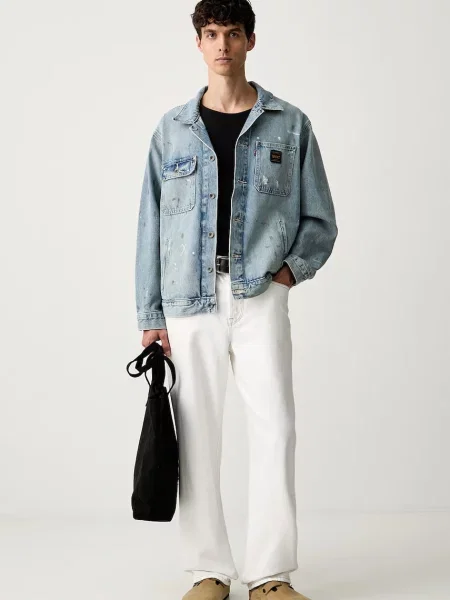 Levi's košeľová bunda pánska menčestrová SUNRISE modrá