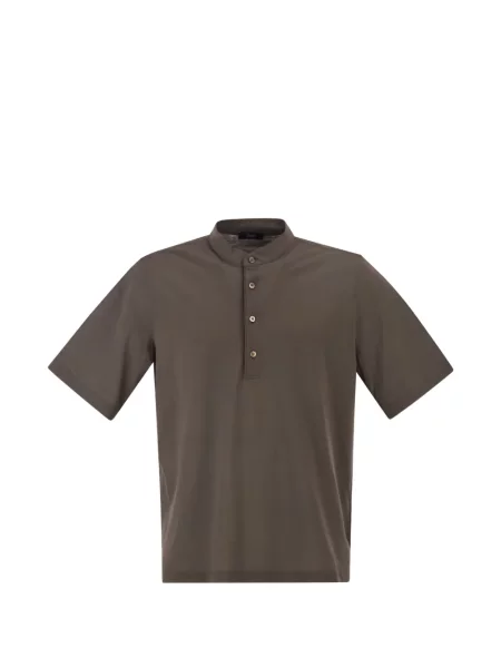 Gulerat tricou polo Herno maro
