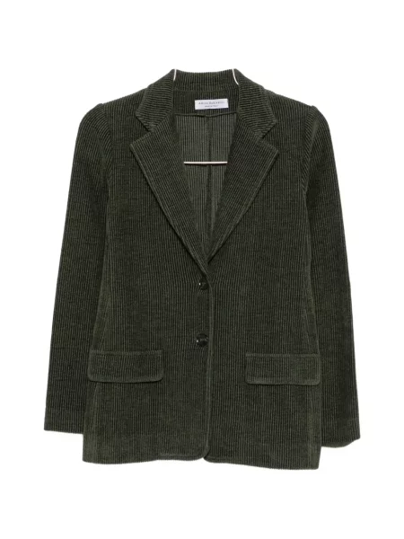 Sacou Amina Rubinacci de catifea cord cu rever verde