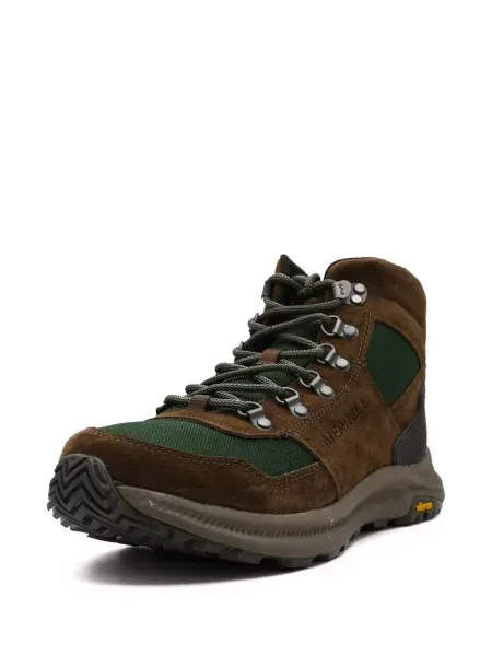 Fűzős szarvasbőr sneaker Merrell barna