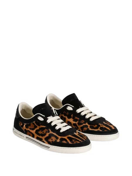Sneakerși Dolce & Gabbana cu imagine cu model leopard maro