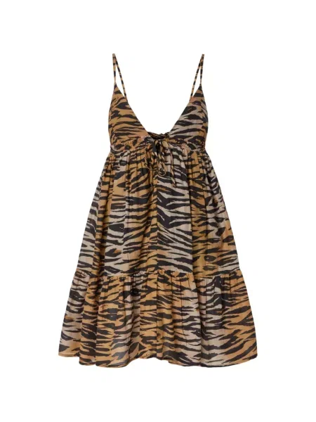 Rochie Pinko cu imagine cu dungi de tigru