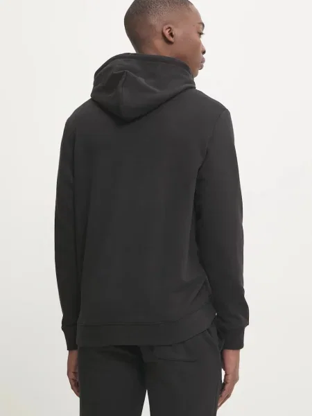 Dětská mikina Tommy Jeans s kapucí s potiskem černá