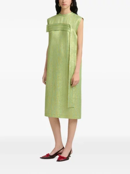 Rochie Marni de mătase verde