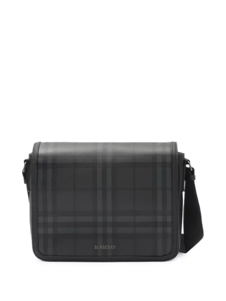 Καρό τσάντα χιαστί Burberry μαύρο