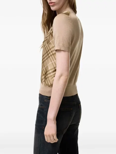 Μάλλινη καρό μπλούζα Burberry