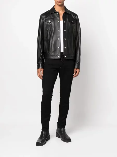 Koszula Dsquared2 skórzana czarna