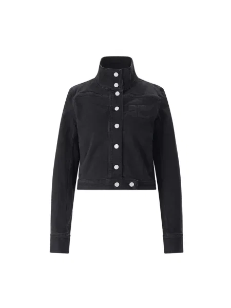 Kurtka jeansowa Courreges czarna