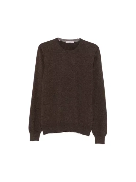 Sweter La Fileria brązowy