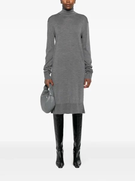 Rochie midi Toteme până la genunchi de costum gri