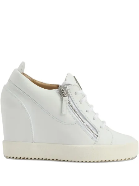 Sneakerși Giuseppe Zanotti cu pană alb