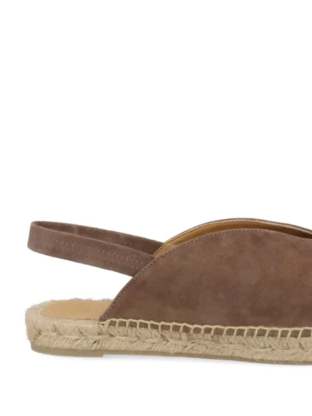 Espadrile Castañer od brušene kože bez pete smeđa