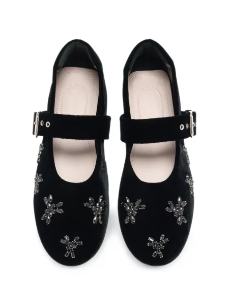 Balerini Simone Rocha de catifea negru