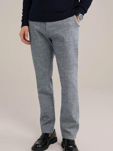 WE Fashion Chino hlače progasto modra