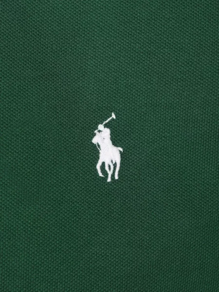 Мрежеста поло тениска Polo Ralph Lauren бродирана зелено
