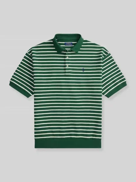 Koszulka polo o kroju loose fit z mieszanki bawełny Polo Ralph Lauren zielona