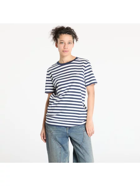 A.P.C. t-shirt t-shirt standard apc brode raye męski granatowy wzorzysty niebieska