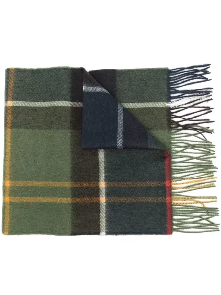 Fular Barbour în carouri verde