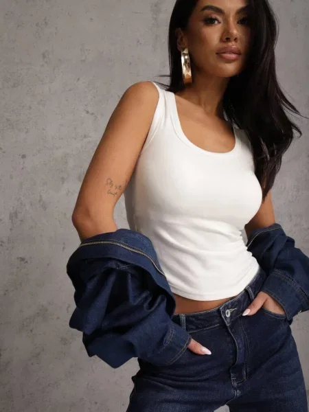 Top Other bez rękawów biały