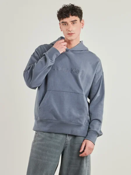 Froté mikina Calvin Klein Jeans modrá
